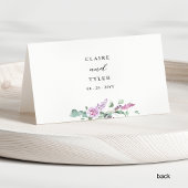 パープルパーソナライズされたパステルカラーフローラ結婚ズ テーブルナンバー