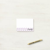 パープルパーソナライズされたピンホイールの名前 ポストイット (デスク上)