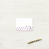 パープルパーソナライズされたピンホイールの名前 ポストイット (デスク上)