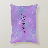 パープルパーソナライズされたファンタジープリンセスガーリー アクセントクッション (正面(垂直))