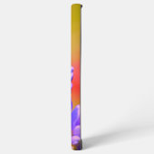 パープルパーソナライズされたフラワーサムスンケース SAMSUNG GALAXYケース (左側面)