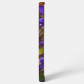 パープルパーソナライズされたフラワーサムスンケース SAMSUNG GALAXYケース (左側面)