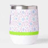 パープルパーソナライズされたフローラ名&モノグラム (右面)