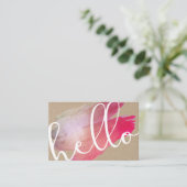 パープルパーソナライズされたブラシロイヤリティカード 名刺 (スタンド正面)