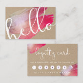 パープルパーソナライズされたブラシロイヤリティカード 名刺 (正面/裏面)