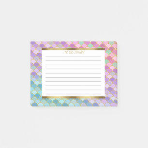 パープルパーソナライズされたブルーグリーン金ゴールドマーメイドはかりで測 ポストイット