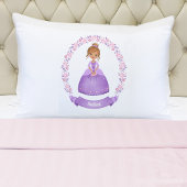 パープルパーソナライズされたプリンセスピラローケース 枕カバー