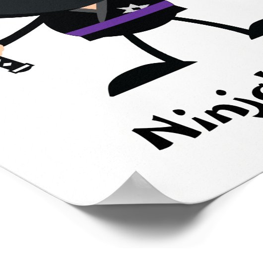 パープルパーソナライズされたベルト忍者戦士ツーカタナ ポスター (角)