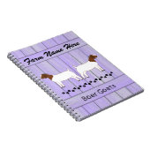 パープルパーソナライズされたボアヤートファーム ノートブック