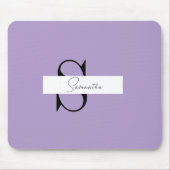 パープルパーソナライズされたマウスパッド(イニシャルと名前) マウスパッド (正面)