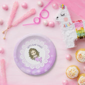 パープルパーソナライズされたマーメイドお誕生日ケーキプレート ペーパープレート (パーティー)