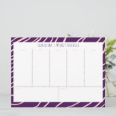 パープルパーソナライズされた予算の週間スケジュール (スタンド正面)