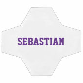 パープルパーソナライズされた名前をカスタムするスポーツチーム番号 サッカーボール (フラット)