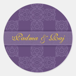 パープルパーソナライズされた封筒用シールシール ラウンドシール