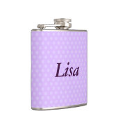 パープルパーソナライズされた水玉模様フラスコ フラスク (右)
