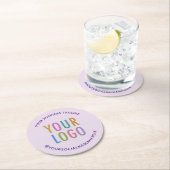 パープルパーソナライズされた紙コースターカスタムロゴ ラウンドペーパーコースター (インサイチュ)