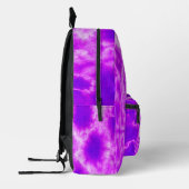 パープルパーソナライズされた絞り染め プリントバックパック (左)