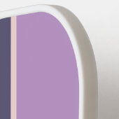 パープルパーソナライズされた薄紫レトロタイポグラフィ ピックルボールラケット (左詳細)