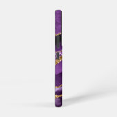 パープルパーソナライズされた金ゴールドグリッター大理石 SAMSUNG GALAXYケース (右側面)