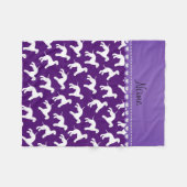 パープルパーソナライズされた・ベリントン・テリアドッグ フリースブランケット (正面(横))