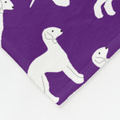 パープルパーソナライズされた・ベリントン・テリアドッグ フリースブランケット (角)