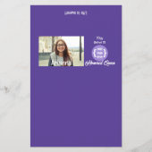 パープルパーソナライズされたDIYフォトキャンディバーラッパー チラシ (正面)