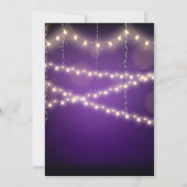 パープルパーティースターリーライト婚約 招待状 (裏面)