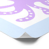 パープルパーティータコ誕生日バカスタマイズナー ポスター (角)