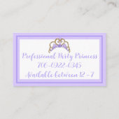 パープルパーティープリンセス名刺 名刺 (裏面)