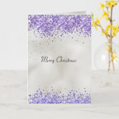 パープルパールシルバースパークル カード (黄色い花)