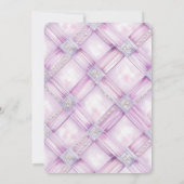 パープルパールピンクカップケーキ誕生日 招待状 (裏面)