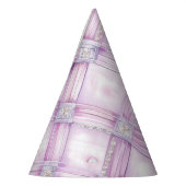 パープルパールピンク誕生日 パーティーハット (左)