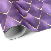 パープルパールマーメイドドラゴンパターはかりで測ンホリデイ ラッピングペーパー (ロールコーナー)