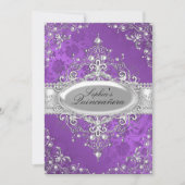 パープルパールヴィンテージグラマーキンセアニェラ 招待状 (正面)