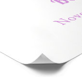 パープルパール素朴シーシェルベビーシャワーへようこそ ポスター (角)