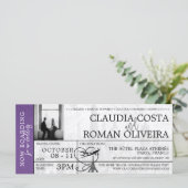 パープルパ結婚リズボーディングパス招待状 (スタンド正面)