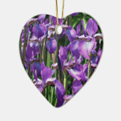 パープルヒゲのアイリスフラワーオーナメント セラミックオーナメント (左)