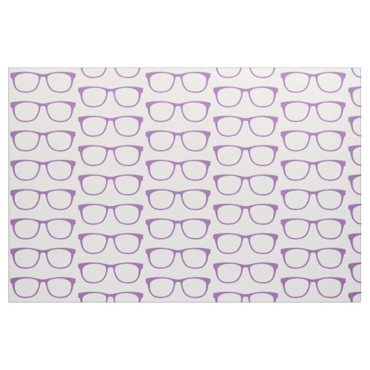 パープルヒッスターギーク眼鏡生地 ファブリック (ファットクウォーター)