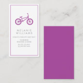 パープルヒップスター自転車 コーリングカード (正面/裏面)