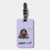 パープルヒップホップロットワイラー ラゲッジタグ (正面縦)