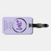パープルヒップホップロットワイラー ラゲッジタグ (裏面横)