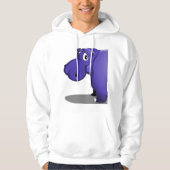 パープルヒッポフード付きスウェットシャツ パーカ (正面)