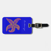 パープルヒトサンダー_コーブブルー ラゲッジタグ (正面横)