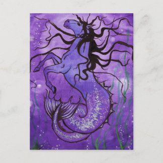 パープルヒポキャンプポストカード ポストカード