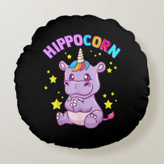 パープルヒポコーン ヒポコーン ヒッポポタマス ラバー ラウンドクッション