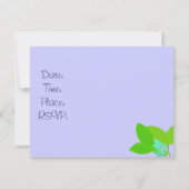 パープルヒポタムスベビーシャワー招待状 招待状 (裏面)