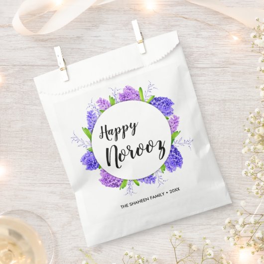 パープルヒヤシンスリースハッピーノウズ新年 フェイバーバッグ (クリップ留めされた状態)