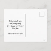 パープルヒヤシンスリースハッピーNorooz新年の写真 シーズンポストカード (裏面)