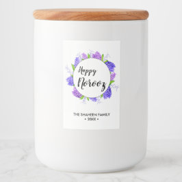 パープルヒヤシンスリース新年ハッピーノーズ フードラベル