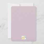 パープルヒュースウォーターカラー招待状 招待状 (裏面)